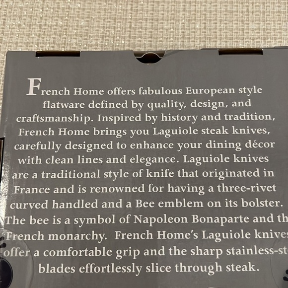 🥩Laguiole🥩Stainless Steel Steak Knives(Set of 4) - Picture 7 of 9